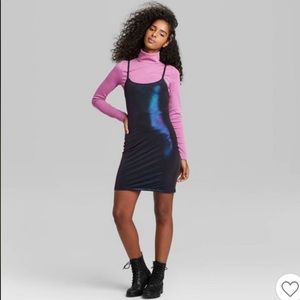 Iridescent Scoop Neck Mini Dress, Wild Fable, Med